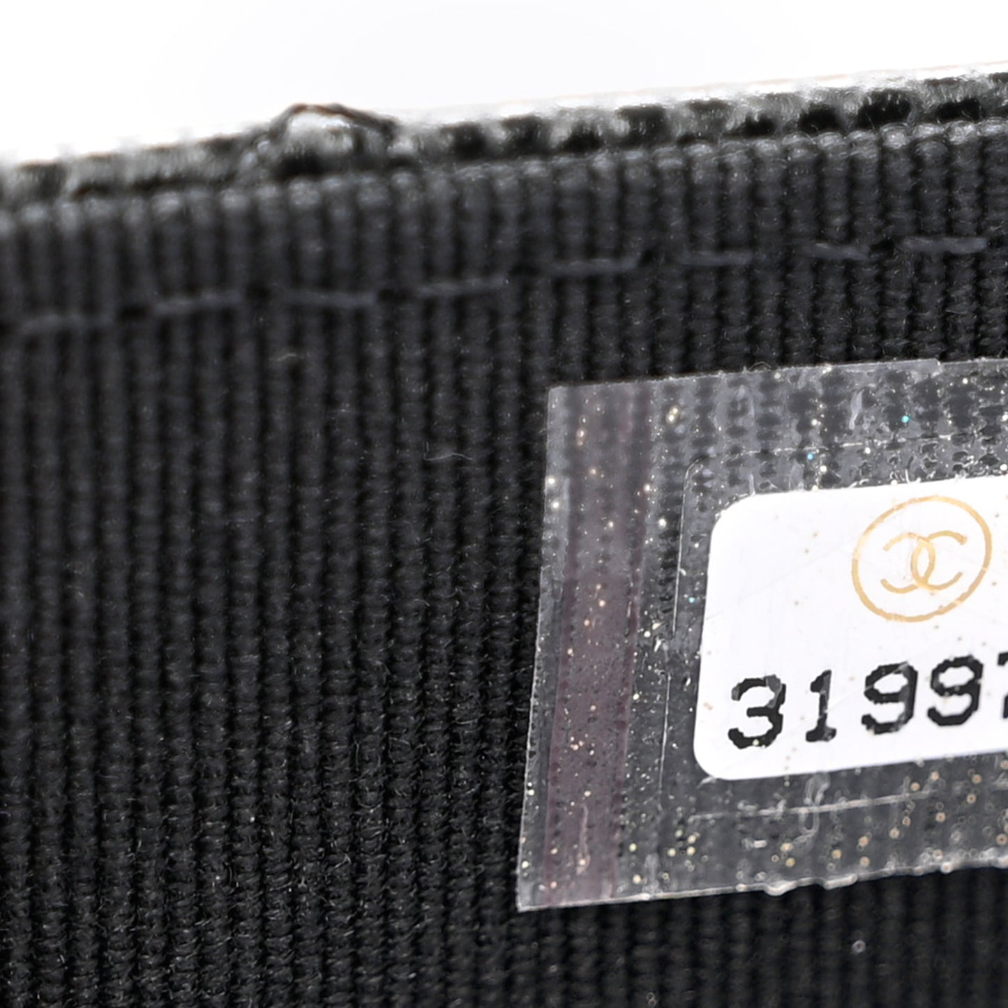 Caviar Quilted Crystal CC Large Gusset Flap Wallet Black