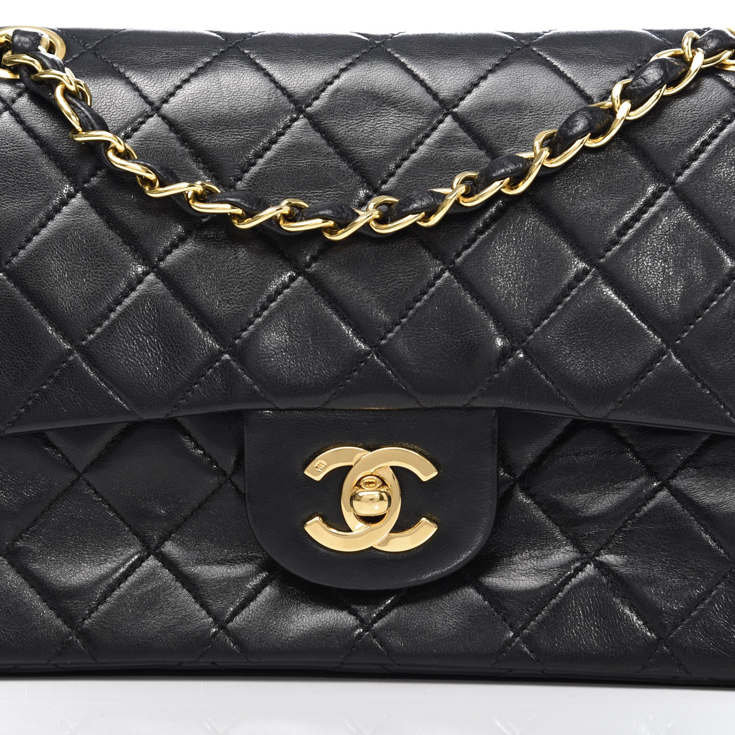 Chanel Lambskin Quilted Small Double Flap Black 11 of 11