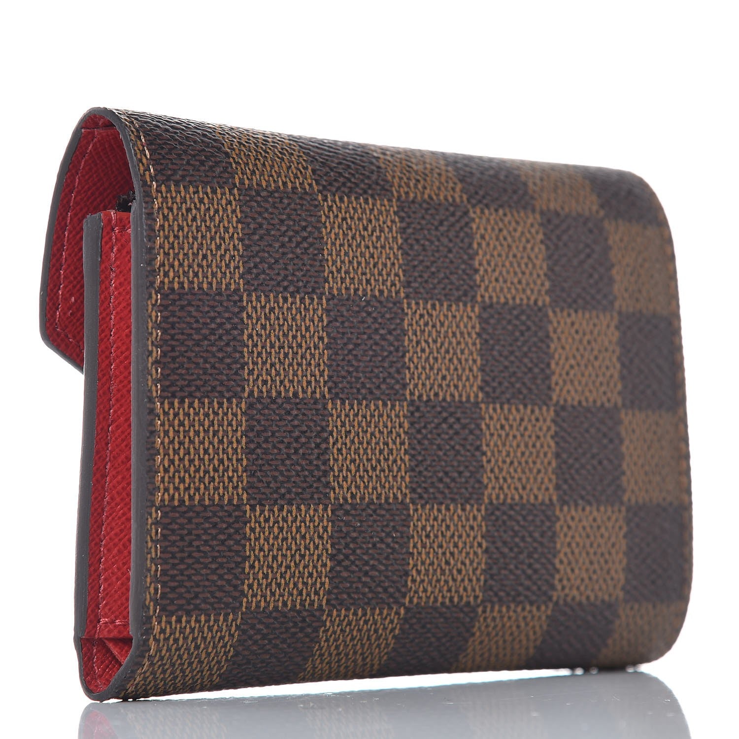 Louis Vuitton Damier Ebene Victorine Wallet Red 3 of 8