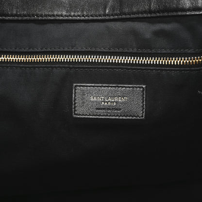 Saint Laurent Lambskin Quilted Maxi Icare Shopping Tote Black 7 of 11
