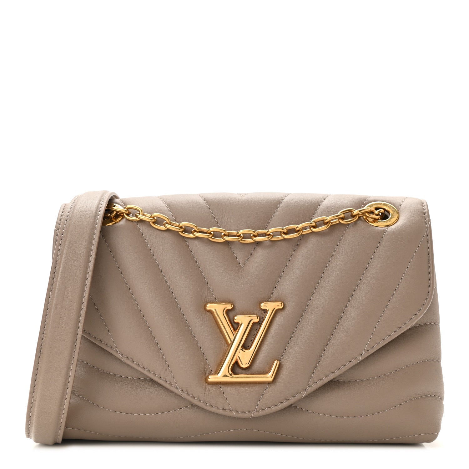 Louis Vuitton Calfskin LV New Wave Chain Bag Taupe 1 of 9