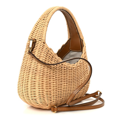 Miu Miu Wicker Wander Hobo Tan 3 of 10