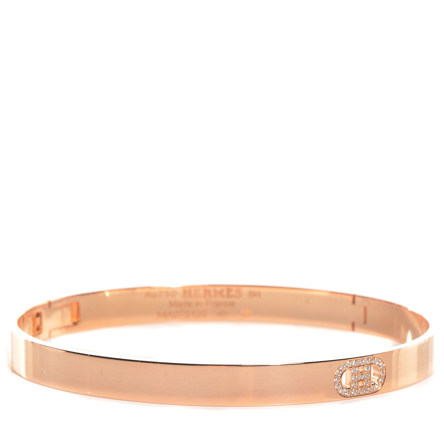 18K Rose Gold Diamond PM H D'Ancre Bracelet SH