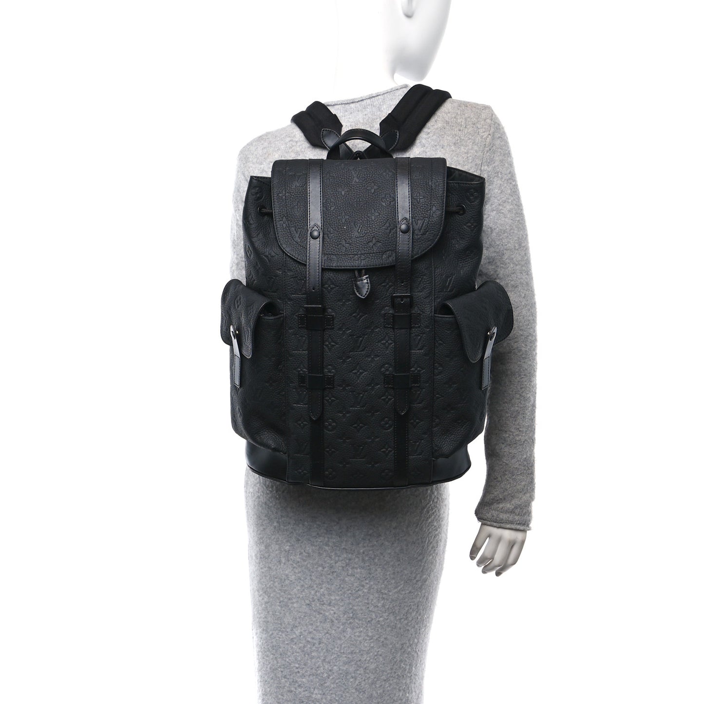 Taurillon Monogram Christopher MM Backpack Black