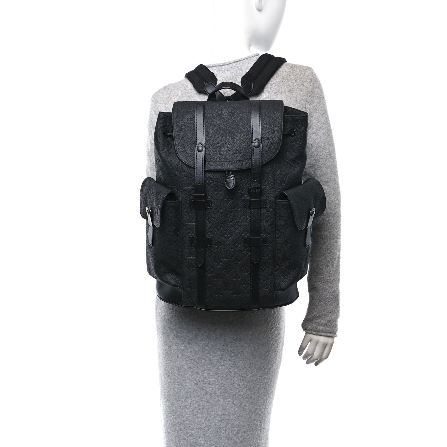 Louis Vuitton Taurillon Monogram Christopher MM Backpack Black 2 of 9