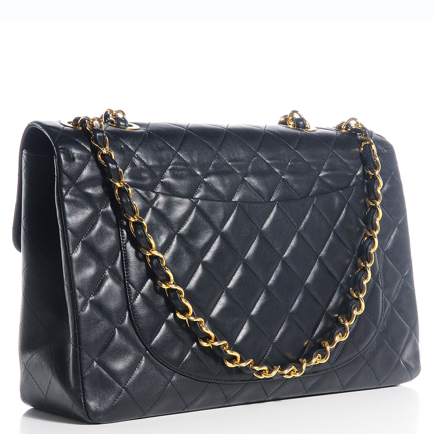 Lambskin XL Jumbo Flap Navy
