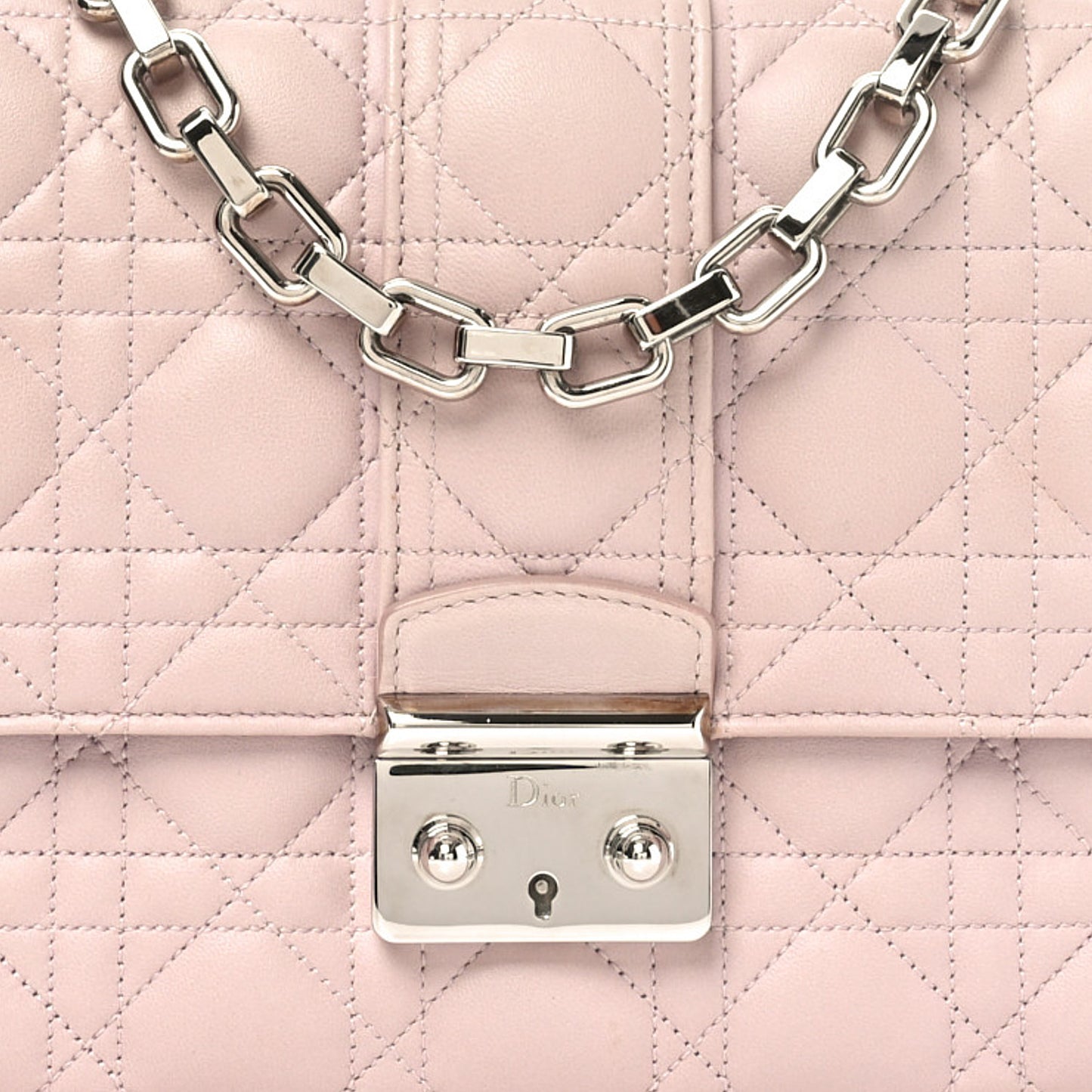 Lambskin Cannage Medium Miss Dior Flap Light Pink