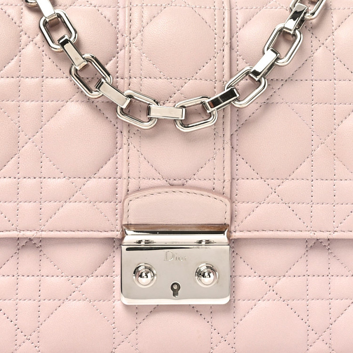 Christian Dior Lambskin Cannage Medium Miss Dior Flap Light Pink 7 of 10