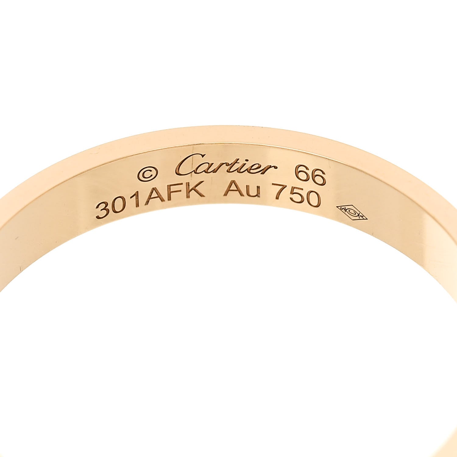 Cartier 18K Yellow Gold 3.5mm LOVE Wedding Band Ring 66 11.5 4 of 5