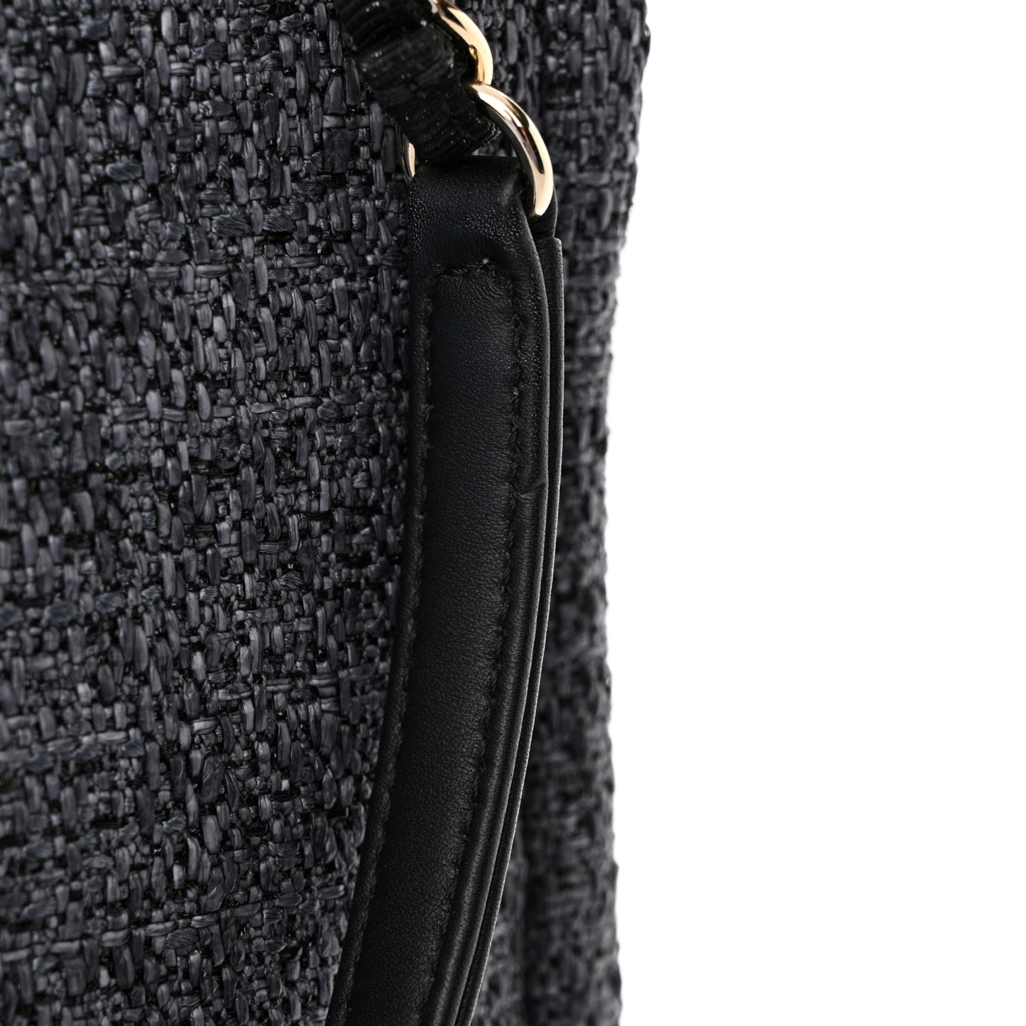 Lurex Boucle Mini Deauville Tote Black
