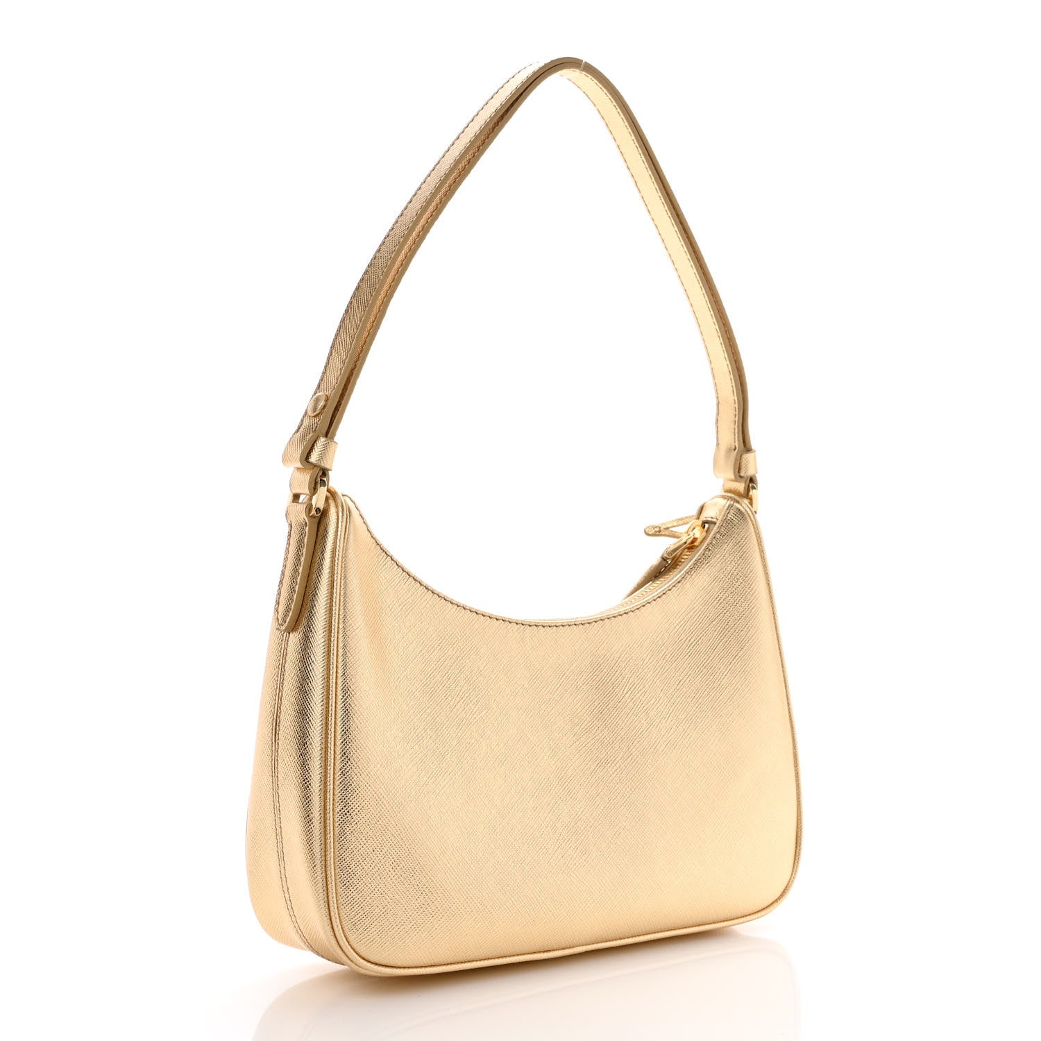 Prada Saffiano Lux Mini Re-Edition Shoulder Bag Platino 3 of 11