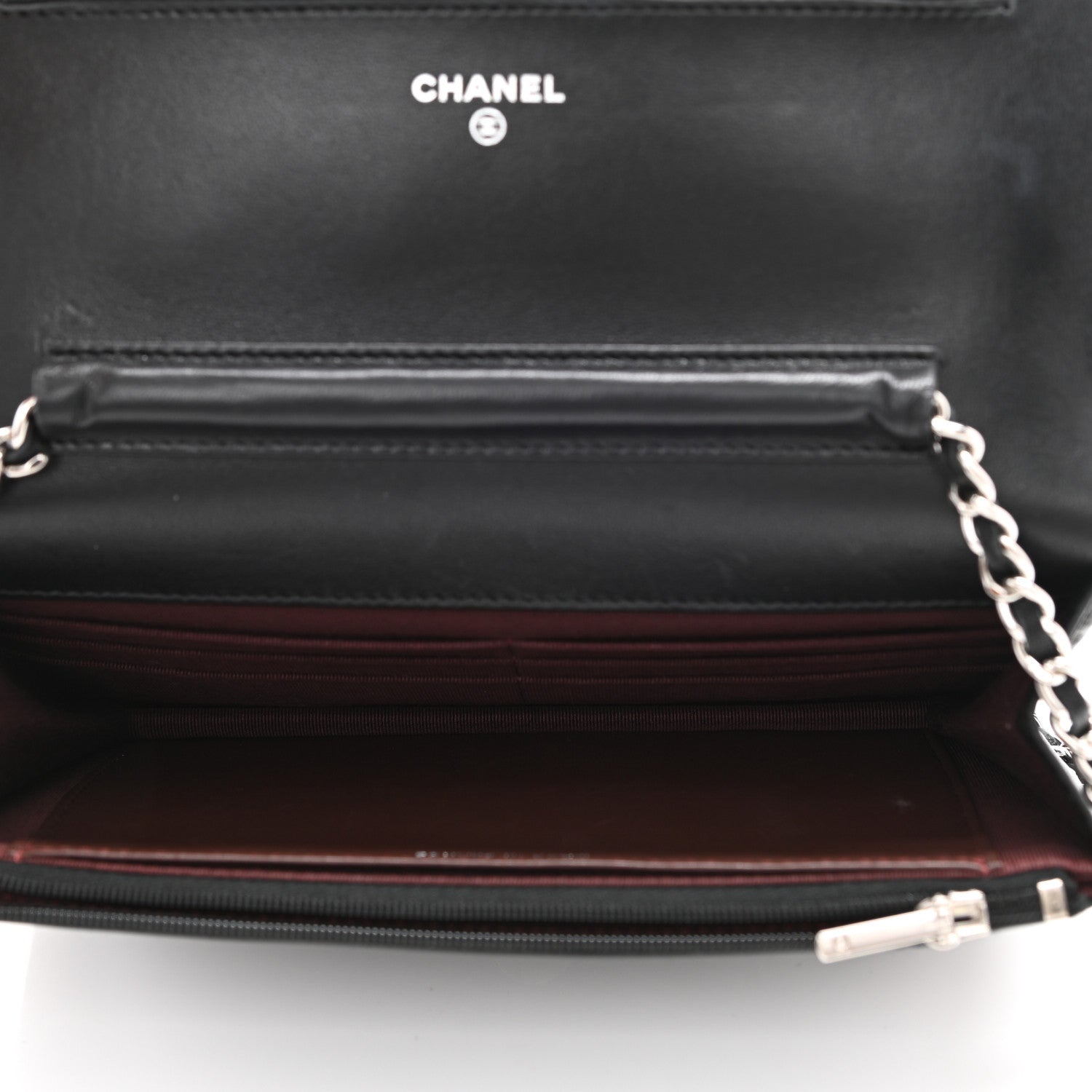 Chanel Lambskin Quilted Wallet On Chain WOC Black 8 of 23