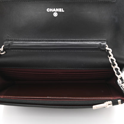 Chanel Lambskin Quilted Wallet On Chain WOC Black 8 of 23