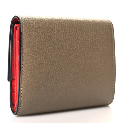 Celine Drummed Calfskin Small Multifunction Folded Wallet Dune 3 of 10