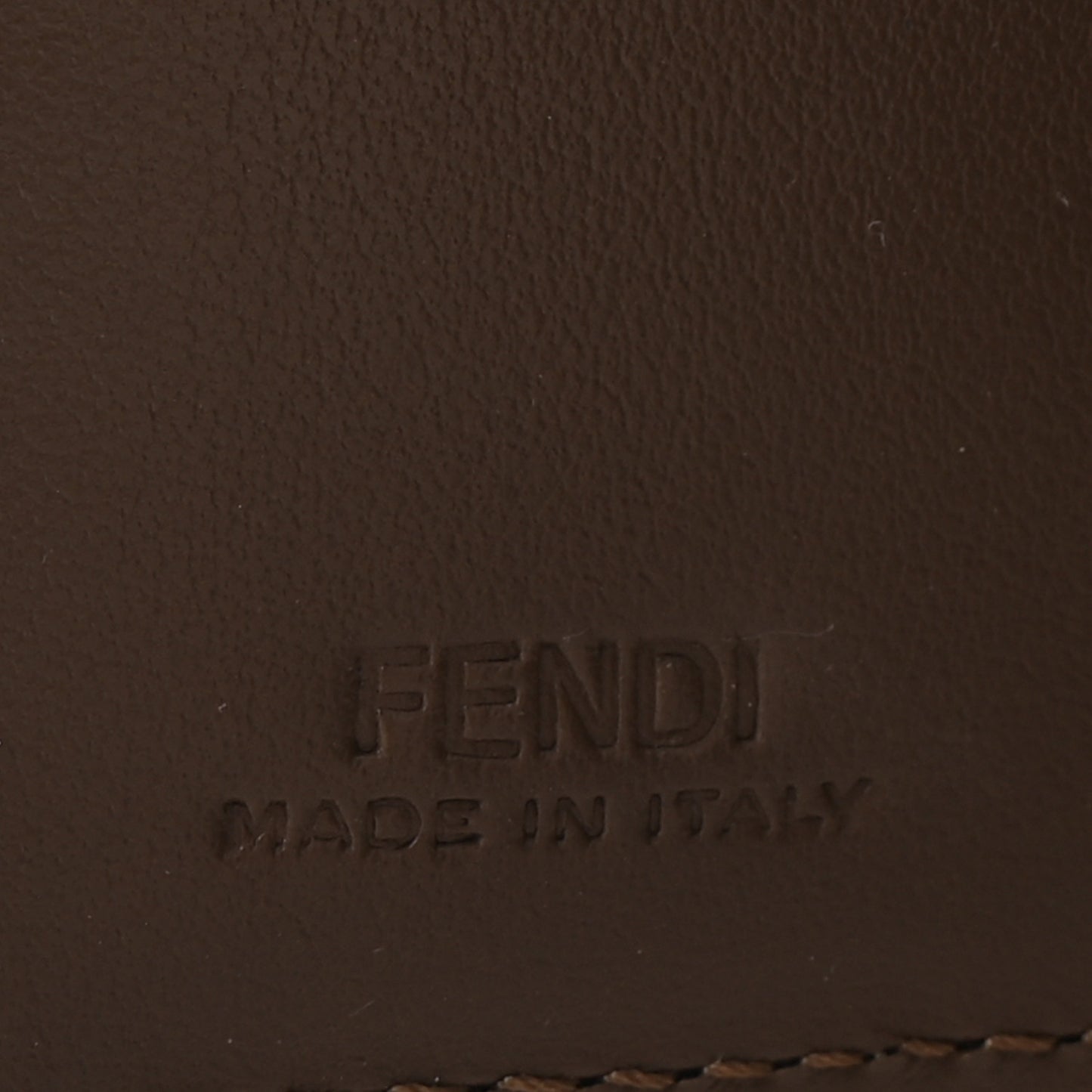 Vitello Soft F is Fendi Bi-Color FF 1974 Embossed Micro Tri-Fold Envelope Wallet Maya Black