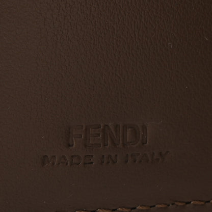 Fendi Vitello Soft F is Fendi Bi-Color FF 1974 Embossed Micro Tri-Fold Envelope Wallet Maya Black 6 of 8