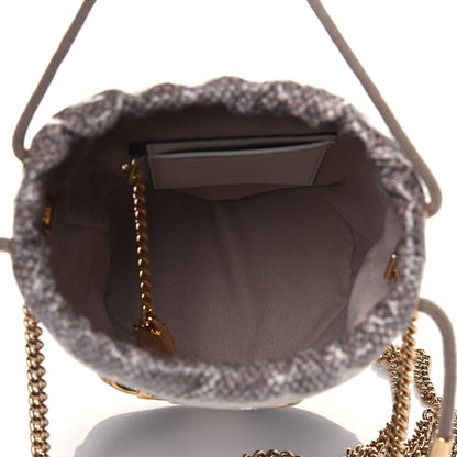 Gucci Snakeskin Mini Zumi Bucket Bag Grey 5 of 10