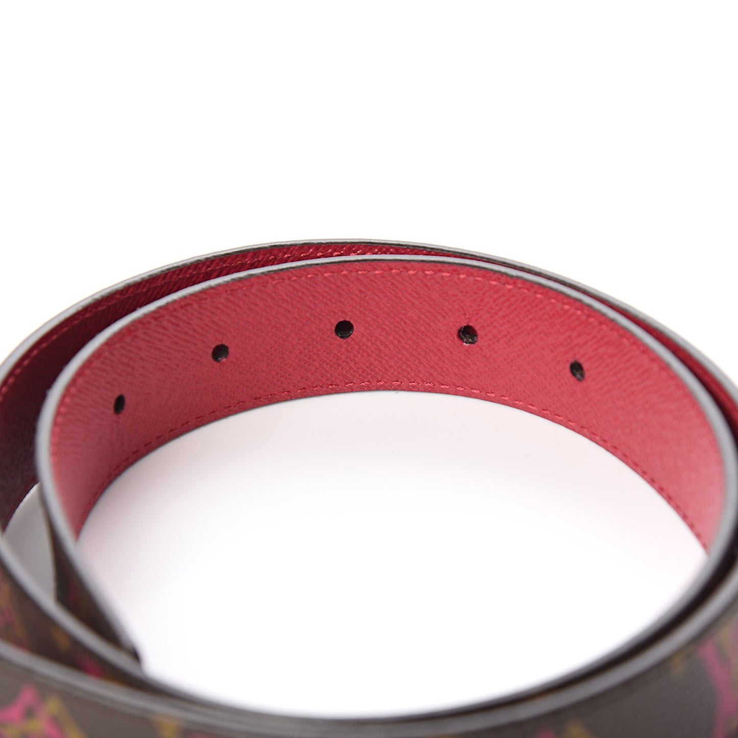 Monogram 30mm LV Initiales Reversible Belt 80 32 Fuchsia