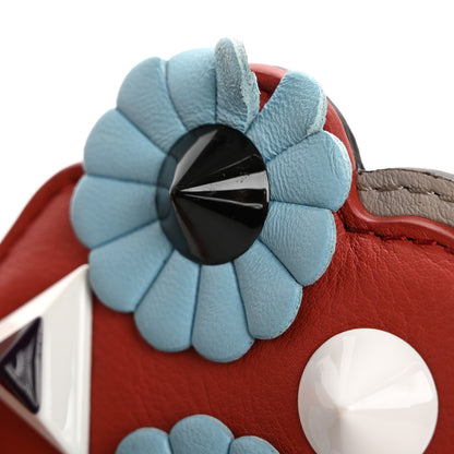 Fendi Vitello Dolce Nappa Hypnoteyes Bi-Color Scalloped Spike Studded Strap You Sienna Multicolor 6 of 8