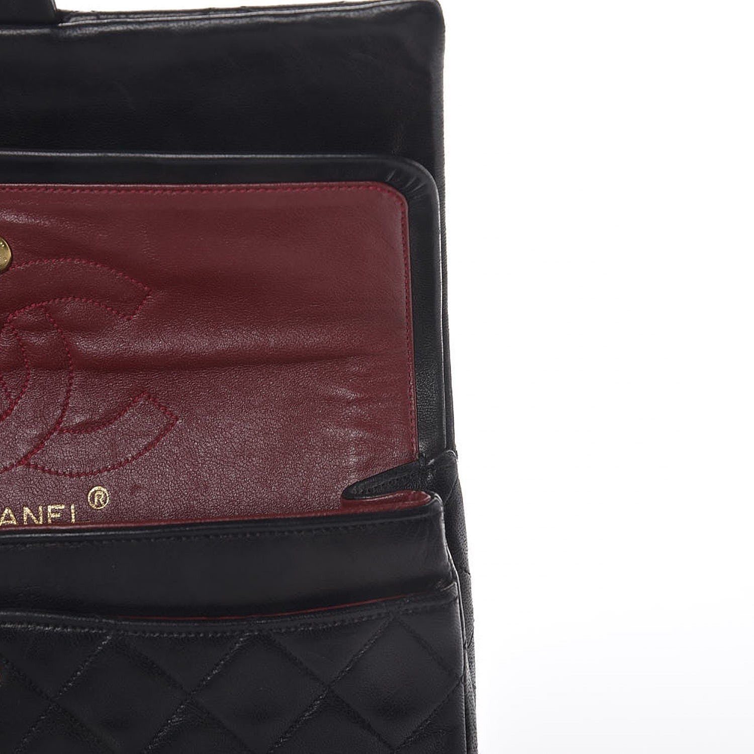 Chanel Lambskin Quilted Small Double Flap Black 10 of 13