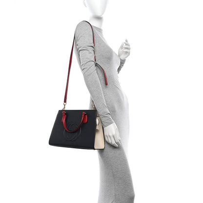 Gucci Dollar Calfskin Medium Soho Top Handle Satchel Blue Hibiscus Red Mystic White 2 of 20