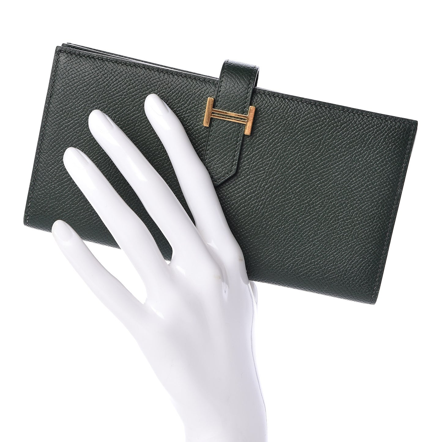 Epsom Bearn Gusset Wallet Vert Anglais