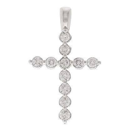 Parker & West by FASHIONPHILE 14K White Gold Diamond .45ctw Cross Pendant 1 of 4