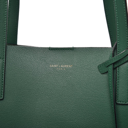 Saint Laurent Calfskin Large Shopping Tote Emerald Green 10 of 10