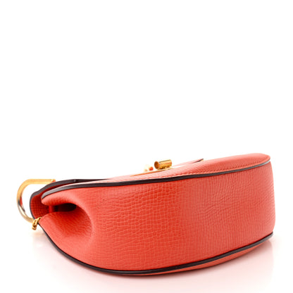 Chloe Grained Calfskin Lambskin Mini Drew Shoulder Bag Coral Pop 4 of 12