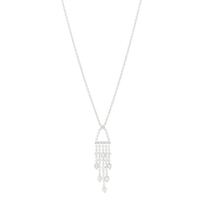 Tiffany Platinum Diamond Swing Chandelier Pendant Necklace 1 of 5