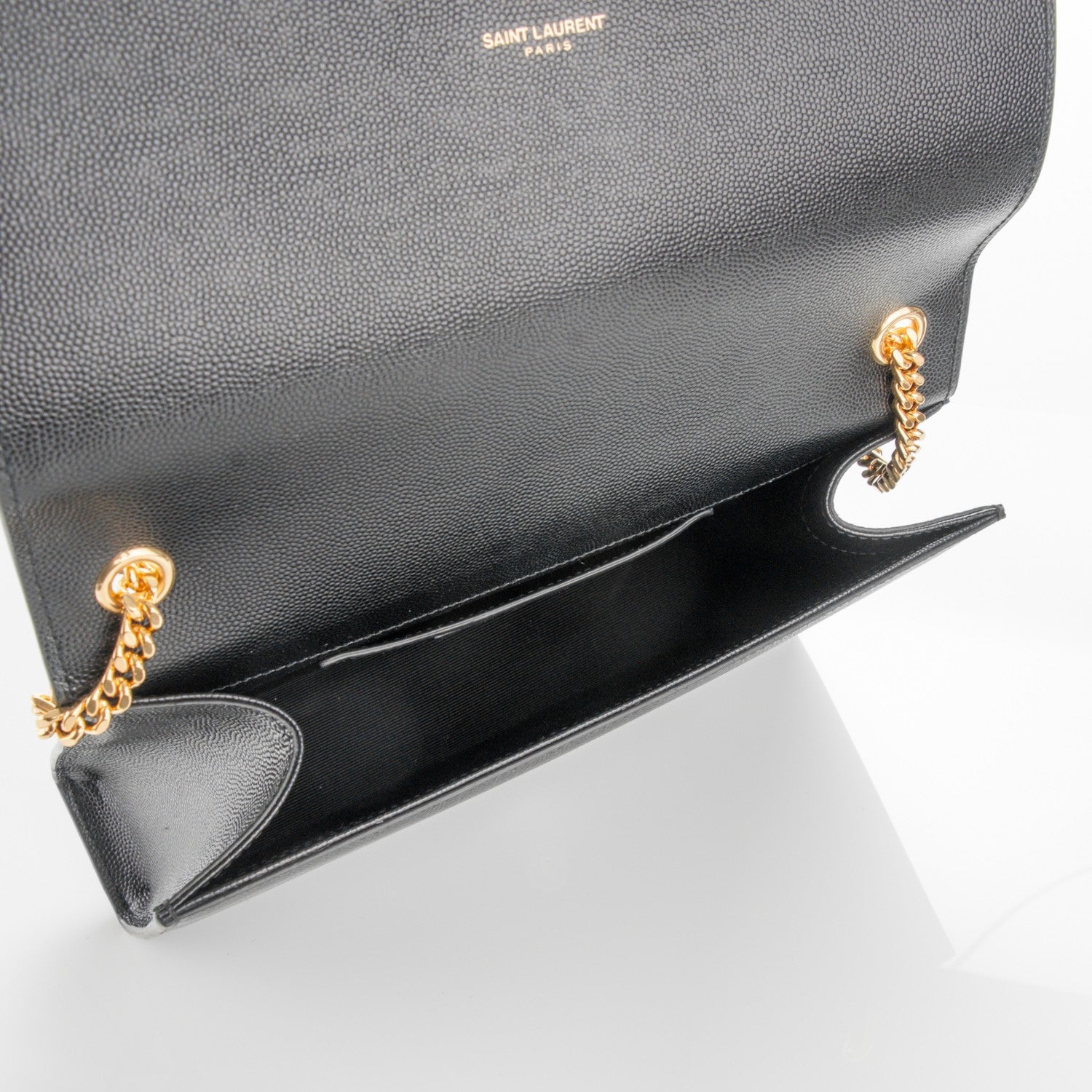 Saint Laurent Grain De Poudre Medium Classic Monogram Kate Satchel Black 6 of 6