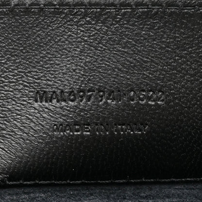 Saint Laurent Smooth Calfskin Paris VII Large Flat Hobo Black 9 of 13