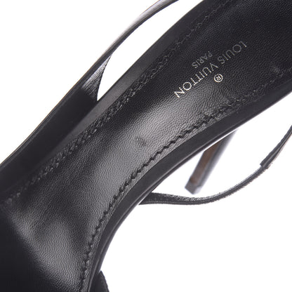Louis Vuitton Monogram Cherie Slingback Pumps 37 Black 8 of 12