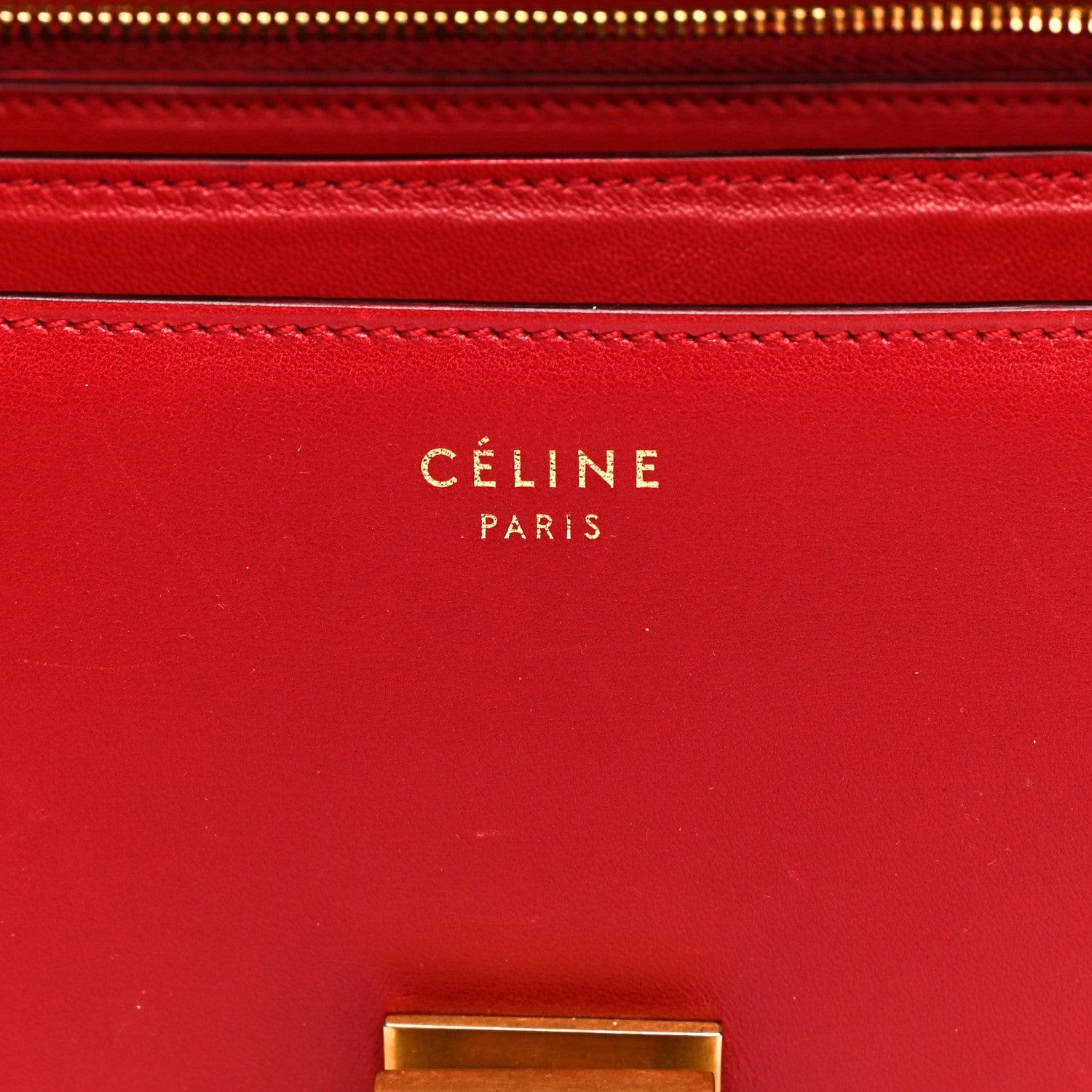 Celine Box Calfskin Medium Classic Box Flap Bag Red 6 of 14
