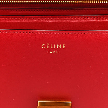 Celine Box Calfskin Medium Classic Box Flap Bag Red 6 of 14