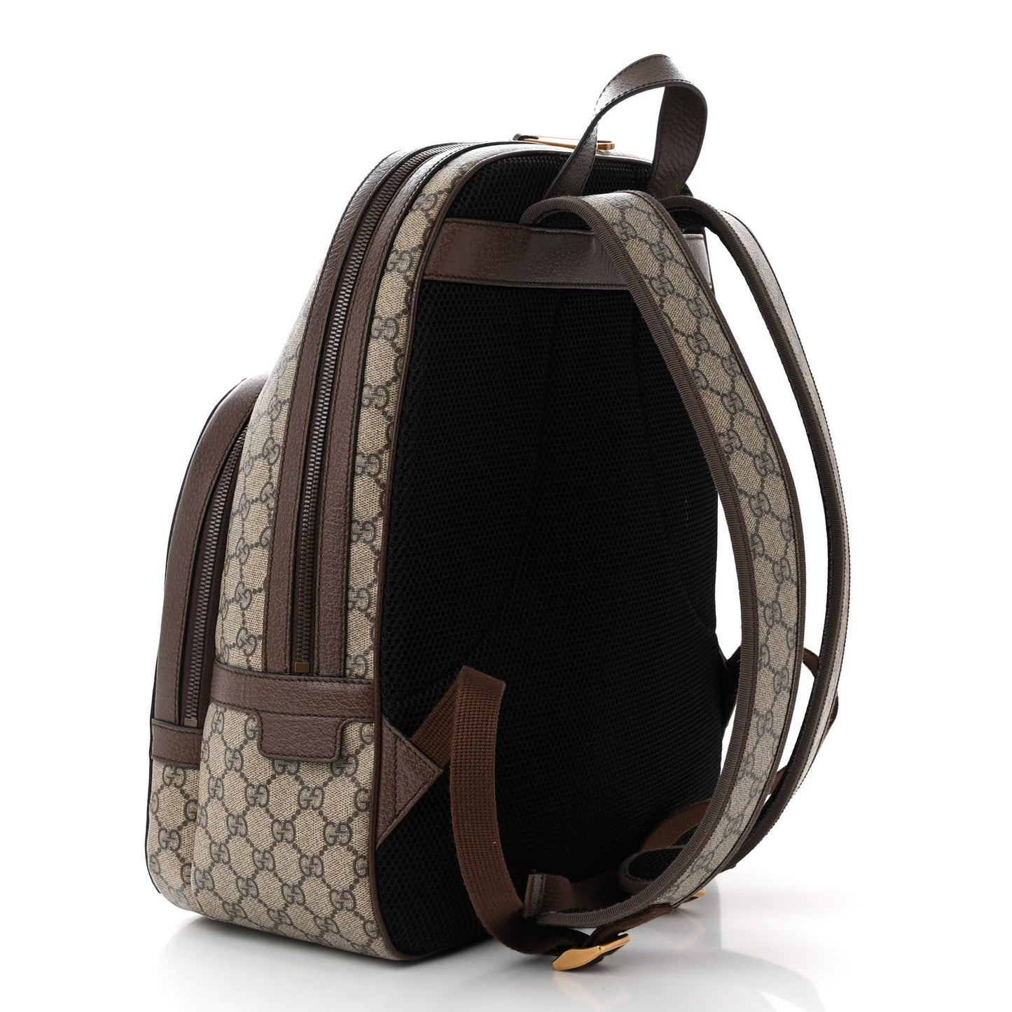GG Supreme Monogram Medium Ophidia Day Backpack Brown