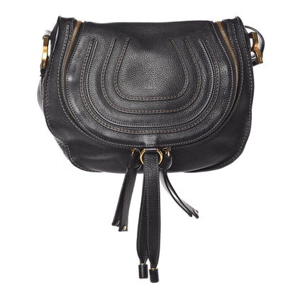 Chloe Calfskin Medium Marcie Round Zip Crossbody Bag Black 1 of 14