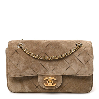 Chanel Suede Calfskin Mini Souplissimo Maxi Flap Dark Beige 1 of 11
