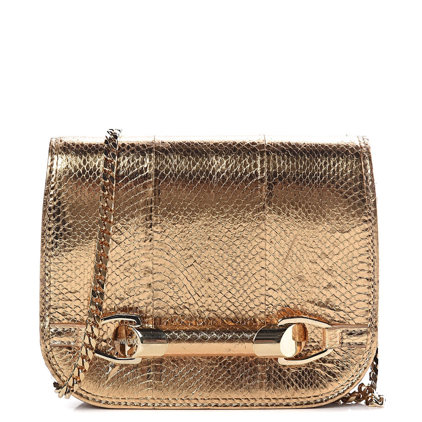 Metallic Elaphe Zadie Crossbody Bag Gold