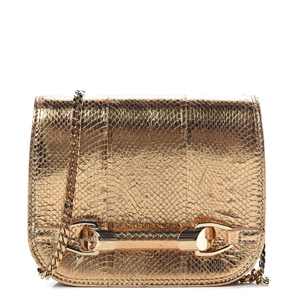 Jimmy Choo Metallic Elaphe Zadie Crossbody Bag Gold 1 of 11