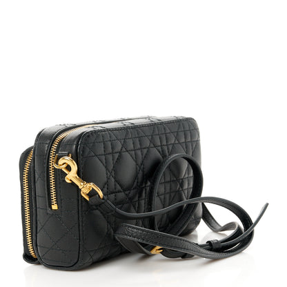 Christian Dior Supple Calfskin Caro Double Pouch Black 3 of 10