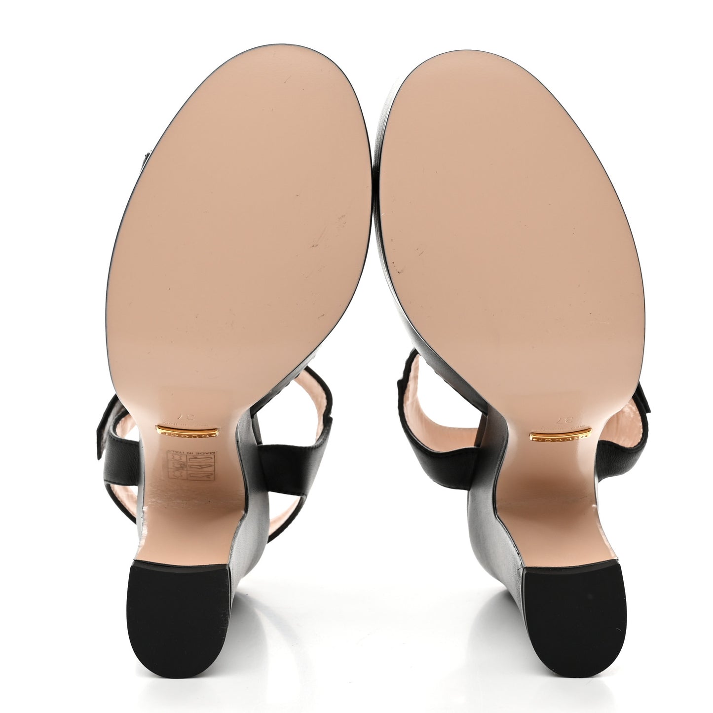 Nappa Charlotte Horsebit 40/135mm Platform Sandals 37 Black