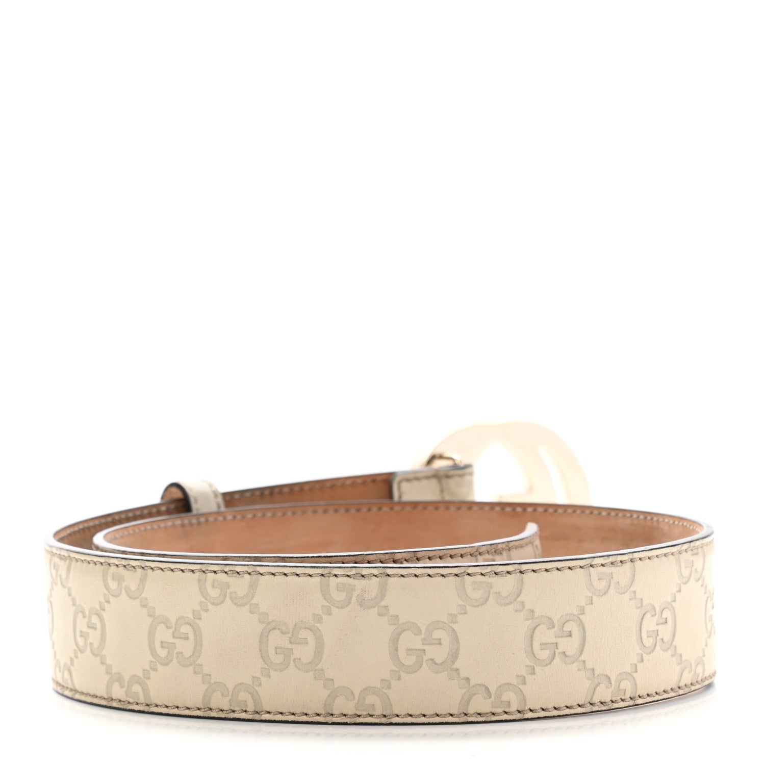 Gucci Guccissima Interlocking G 40mm Belt 80 32 Off White 2 of 14