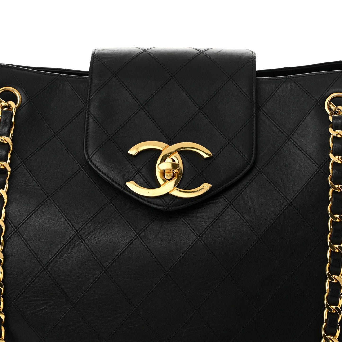 Calfskin Stitched XL Weekender Black