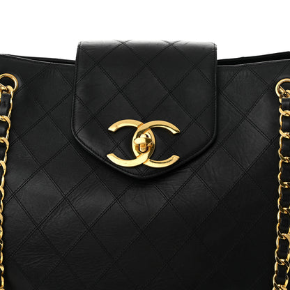 Chanel Calfskin Stitched XL Weekender Black 8 of 10
