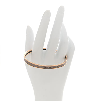 Hermes Enamel Printed Extra Narrow Uni Bracelet 70 Marron Glace 2 of 5