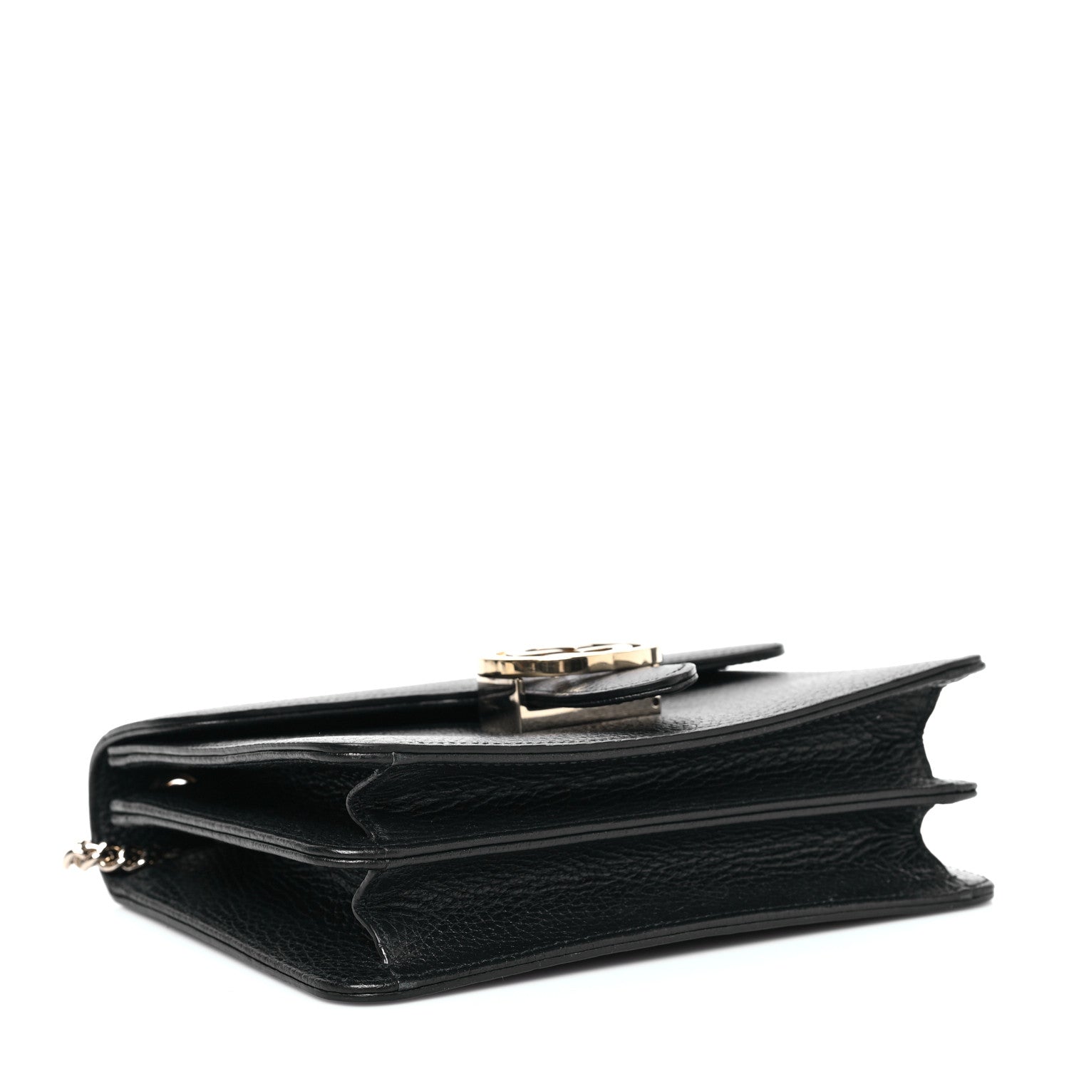 Gucci Dollar Calfskin Small Interlocking G Shoulder Bag Black 4 of 9