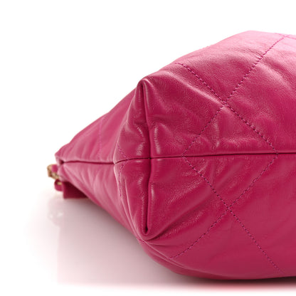 Chanel Shiny Calfskin Quilted Small Chanel 22 Fuchsia 10 of 11