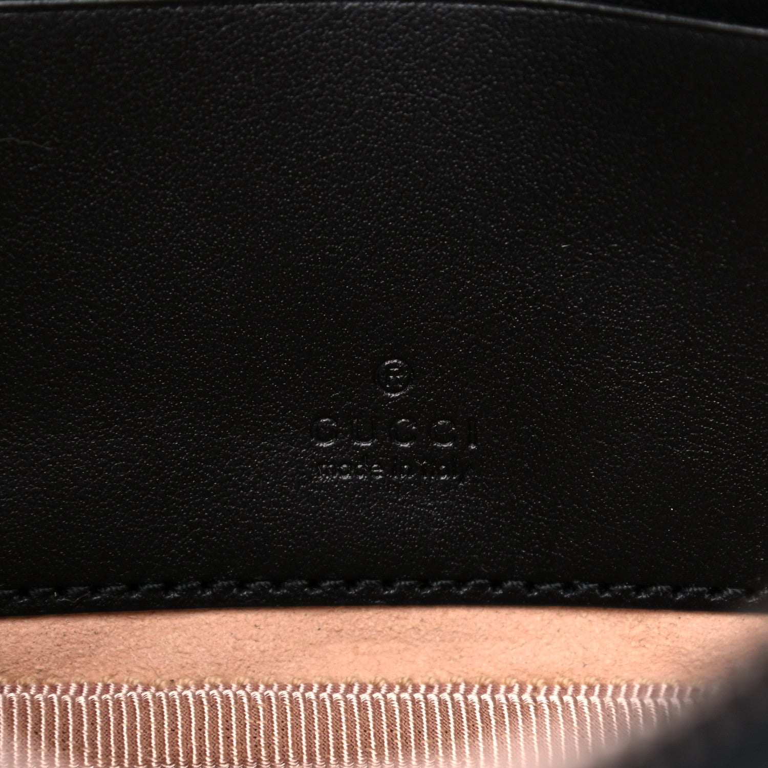 Gucci Calfskin Matelasse Mini GG Marmont Chain Crossbody Bag Black 6 of 9