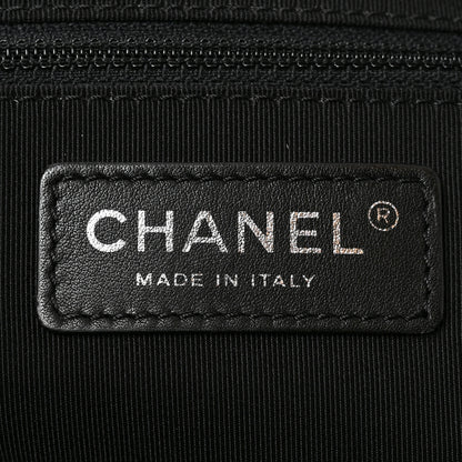 Chanel Calfskin Quilted Feather Weight Bowling Bag Black 6 of 10